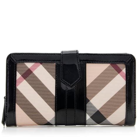 burberry ziggy nova check wallet trifold|BURBERRY Nova Check Canvas Leather Trifold Wallet .